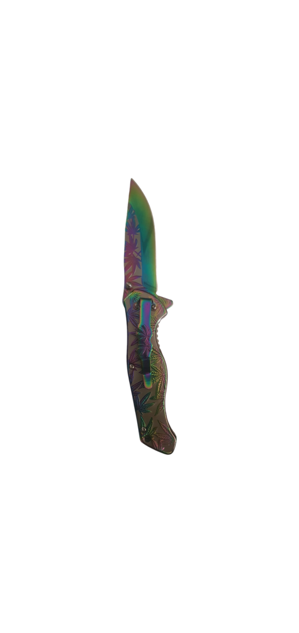 Weed Design Knife Pearlescent