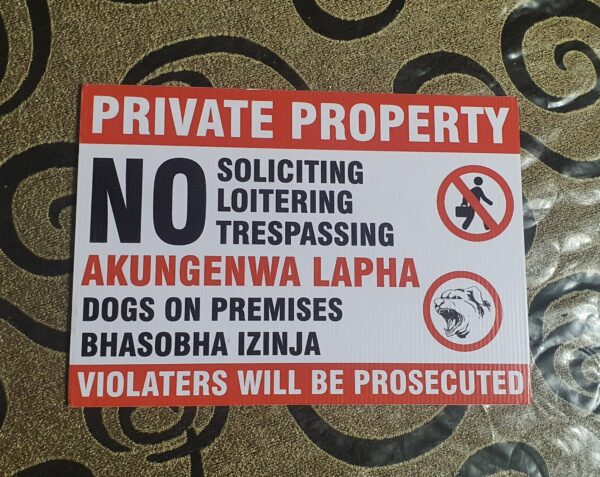 Private Property/ Dogs on Premises